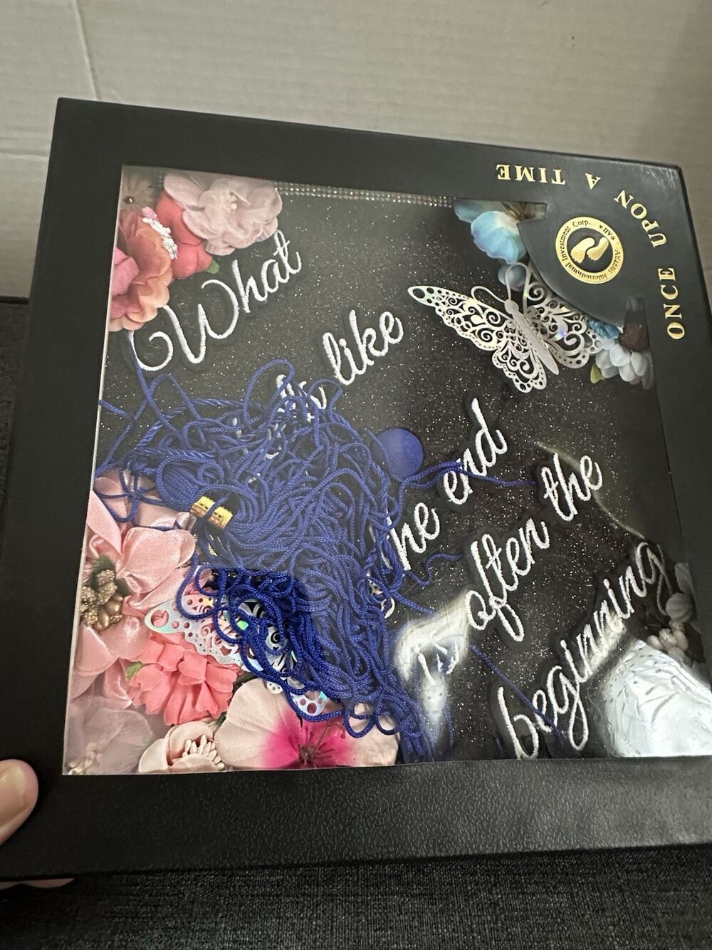 Once Upon A Time GradWYSE Graduation Cap Topper Flowers Butterflies Inspirationa